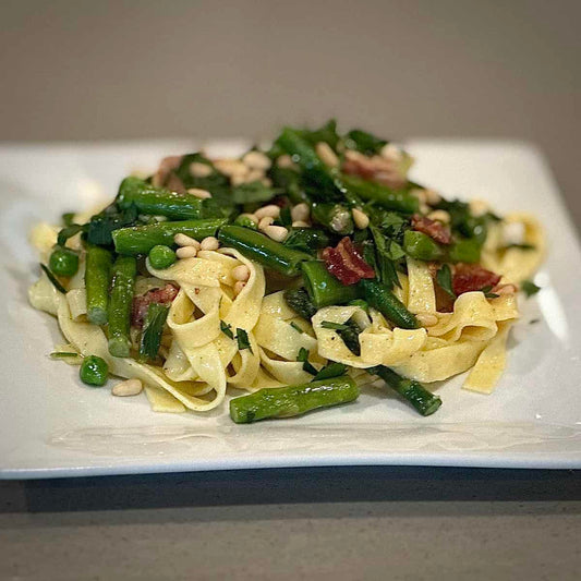 Spring Pea and Asparagus Pasta