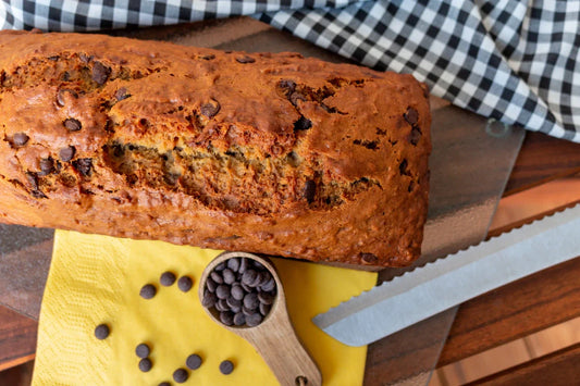 Yellow squash bread with chocolate chips