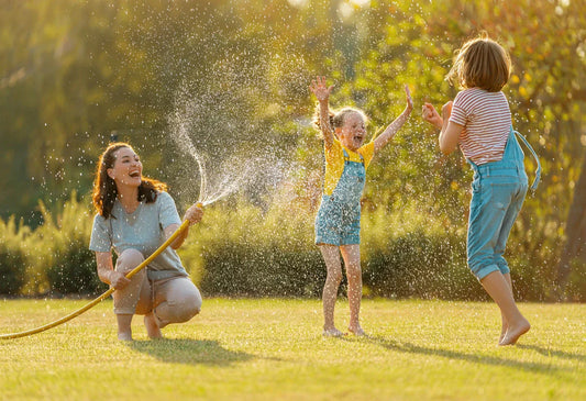 Children engaging in joyful movement and play, showing that exercise for kids can be fun and natural